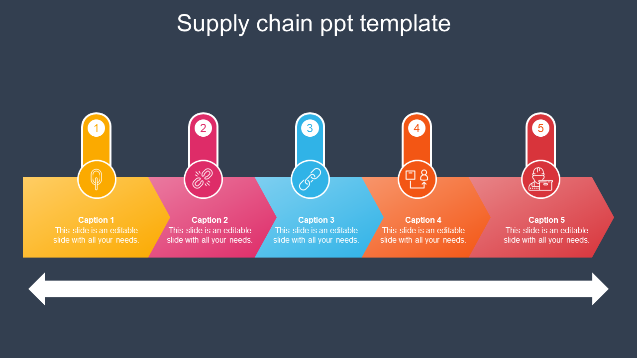 Free - Innovative Supply Chain PPT Template In Multicolor